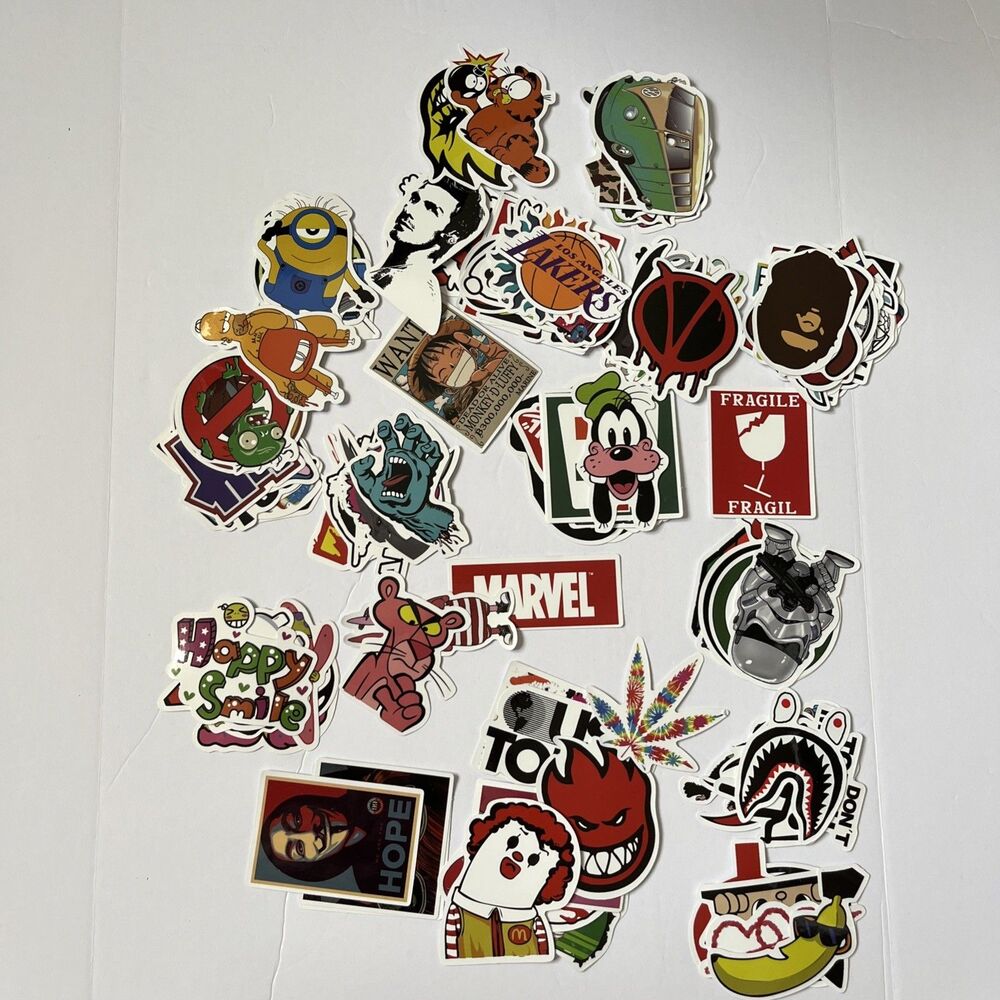 Anime – Cute Funny Cool Vinyl Decals 106pc Book bags Cars Cups Lockers